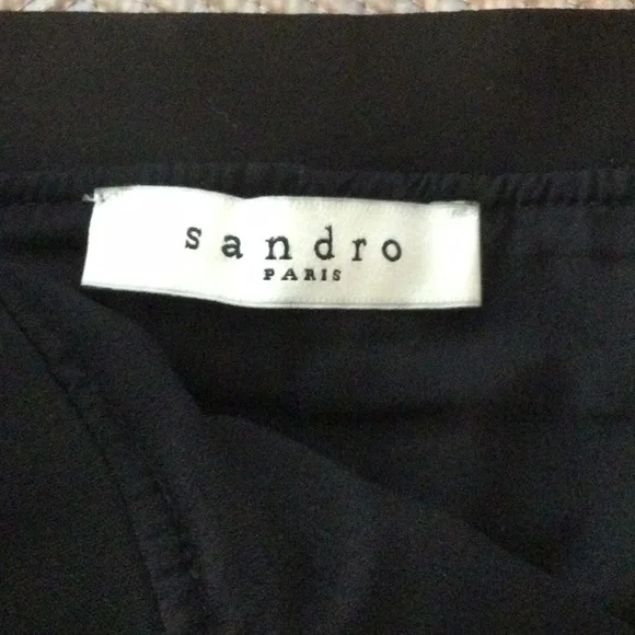 Sandro Paris size 2 black and multicolored midi length skirt - Picture 5 of 6